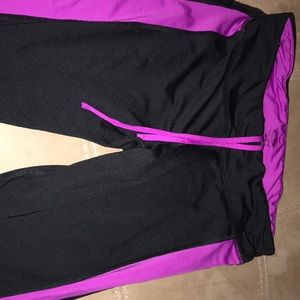 Pink and black leggings